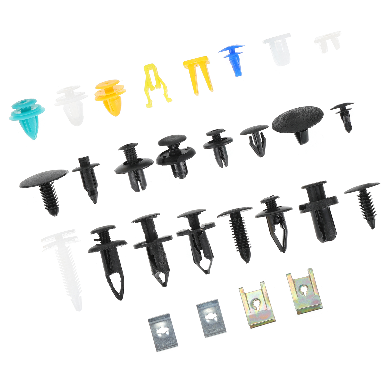 OUNONA 200 Pcs Buckle Shutter Door Panel Clips Tarp Cars Black